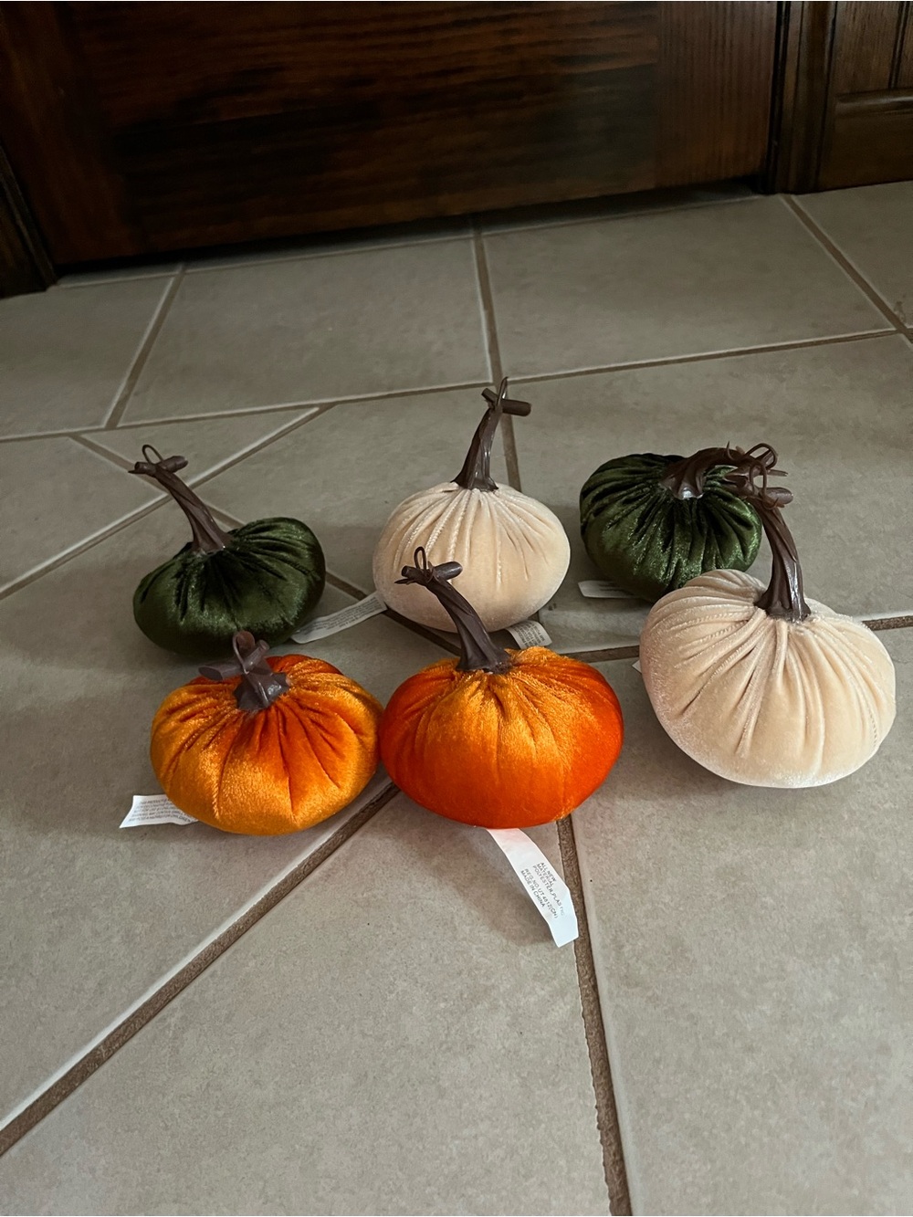 Velvet pumpkins